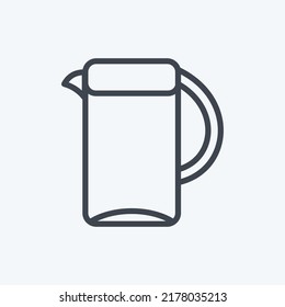 Icon Jug with Cork. suitable for Spa symbol. line style. simple design editable. design template vector. simple symbol illustration