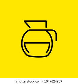 Icon of jug with water. Pitcher, jar, liquid. Beverage concept. Can be used for topics like banquet, refreshing, drink