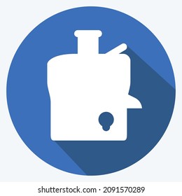 Icon Juice Maker - Long Shadow Style - Simple illustration,Editable stroke,Design template vector, Good for prints, posters, advertisements, announcements, info graphics, etc.