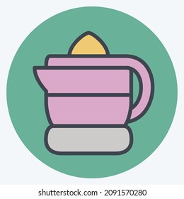 Icon Juicer - Color Mate Style - Simple illustration,Editable stroke,Design template vector, Good for prints, posters, advertisements, announcements, info graphics, etc.