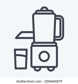 Icon Juicer. suitable for Kitchen Appliances symbol. line style. simple design editable. design template vector. simple illustration