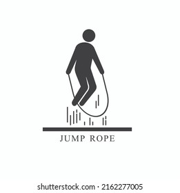 icon of jump rope sport, vector art.