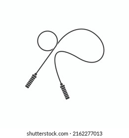 icon of jump rope sport, vector art.