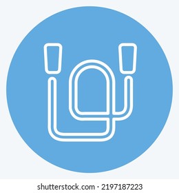 Icon Jump Ropes. suitable for Healthy symbol. blue eyes style. simple design editable. design template vector. simple illustration