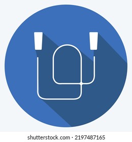 Icon Jump Ropes. suitable for Healthy symbol. long shadow style. simple design editable. design template vector. simple illustration