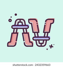 Icon Jumper Cable. related to Garage symbol. MBE style. simple design editable. simple illustration