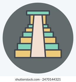 Icon Jungles. related to America symbol. color mate style. simple design illustration