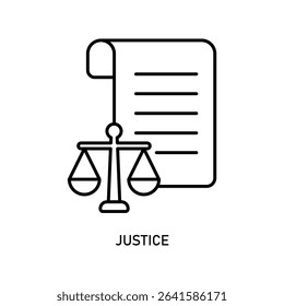 Icon a justice, isolated against a clean background.