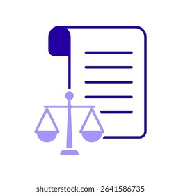 Icon a justice, isolated against a clean background.