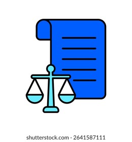 Icon a justice, isolated against a clean background.