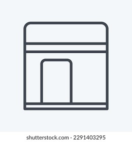 Icon Kaaba. related to Eid Al Adha symbol. Line Style. simple design editable. simple illustration