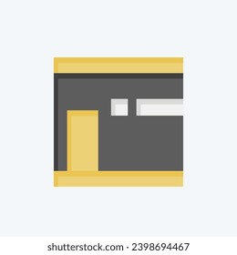 Icon Kaaba. related to Ramadan symbol. flat style. simple design editable. simple illustration