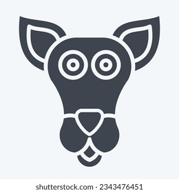 Icon Kangaroo. related to Animal symbol. glyph style. simple design editable. simple illustration