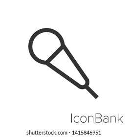 Icon karaoke in black and white Illustration.