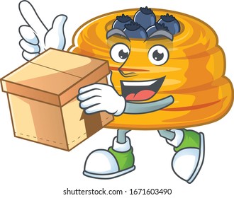 An icon of kataifi mascot design style with a box