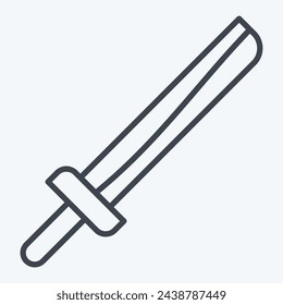 Icon Katana. related to Japan symbol. line style. simple design illustration.