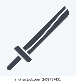 Icon Katana. related to Japan symbol. glyph style. simple design illustration.