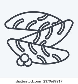 Icon Kazunoko. related to Sushi symbol. line style. simple design editable. simple illustration