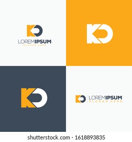 icon KD Letter logo design template Company Vector Design
