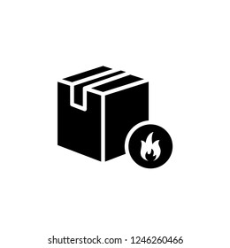 Icon Keep Away from Fire. Flammable, Sensitive Material Symbol for Info Graphics, Design Elements, Websites, Presentation and Application - Vector.    