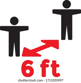 
Icon For Keeping 6 Feet Away