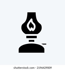 Icon Kerosene Lamp. suitable for House symbol. glyph style. simple design editable. design template vector. simple illustration