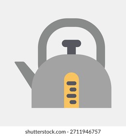 Icono de caldera. Elementos de cafetería. Icono en estilo plano.