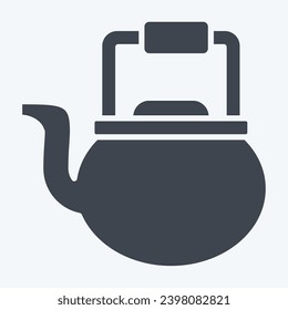 Icon Kettle. related to Cooking symbol. glyph style. simple design editable. simple illustration