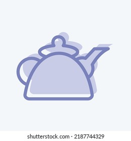 Icon Kettle. suitable for education symbol. two tone style. simple design editable. design template vector. simple illustration