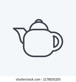 Icon Kettle. suitable for Spa symbol. line style. simple design editable. design template vector. simple symbol illustration