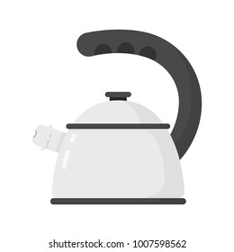Icon kettle with whistle flat
