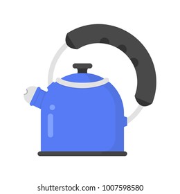 Icon kettle with whistle flat