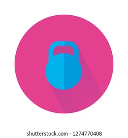 Icon of kettlebell in flat style. Equipment for lifting, training