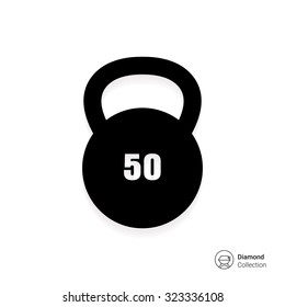 Icon of kettlebell with weight mark