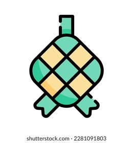 icono ketupat Ramadan y Eid islámico