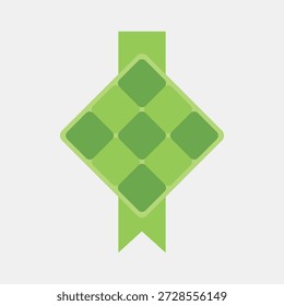 Ícone ketupat. Elementos kareem do Ramadã. Ícone em estilo plano.