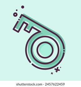 Icono Key 2. relacionado con el símbolo de seguridad. Estilo MBE. ilustración de diseño simple