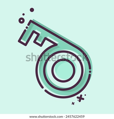 Icon Key 2. related to Security symbol. MBE style. simple design illustration