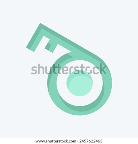 Icon Key 2. related to Security symbol. flat style. simple design illustration