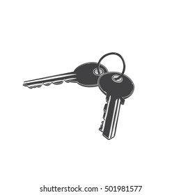 Icon key. Detailed details. Isolated on white background. Flat vector illustration