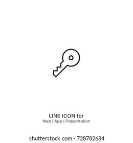 Icon key graphic design single icon vector