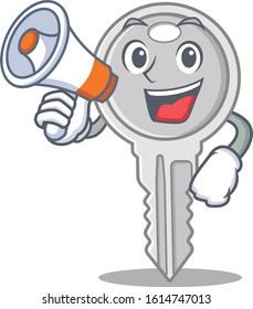 An icon of key having a megaphone
