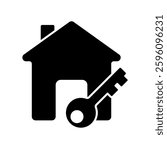 Icon a key, isolated against a clean background.