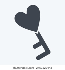Icon Key. related to Security symbol. glyph style. simple design illustration