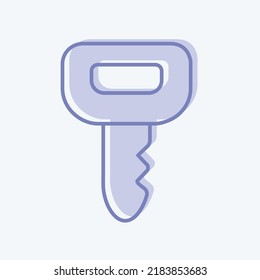 Icon Key. suitable for education symbol. two tone style. simple design editable. design template vector. simple illustration