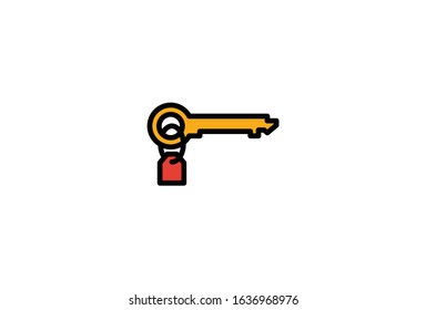Icon Key Vector Graphic Perfect for Padlock
