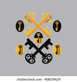 Icon with a key vector illustration. Key Icon Object. Key Icon Picture. Key Icon Drawing. Key Icon Image. Key Icon Graphic. Key Icon Art.  