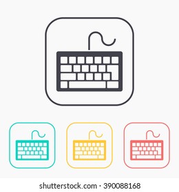 icon of keyboard color set