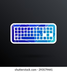 icon keyboard laptop input put key alphabet tool.