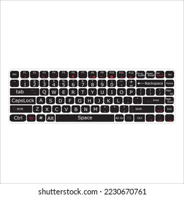 Icon keyboard laptop vector line art